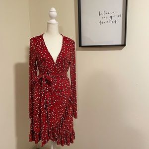 NWT Sz. L Sanctuary Red Wrap Dress